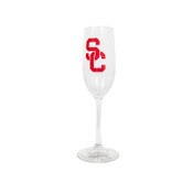 USC Trojans SC Interlock Champagne Flute Glass